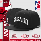 หมวก HipHop เต็มใบ สีแดง/สีดำ สไตล์ชาวอเมริกา ชาวบาสเก็คบอลหรือชาวฮิปฮอป ลาย CHICAGO  No.F7Ah47-0051 และ F7Ah47-0065