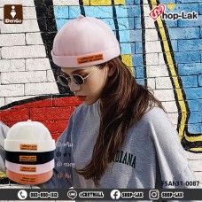  Miki hat with velcro, leather with cloth label, circular hat without brim, colorful, self-styled, available in 4 colors, model F5Ah31-0087.