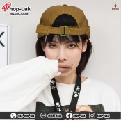 Miki Hat หมวกมิกิ หมวกผ้าป่าน สายปรับผ้าแบบเข็มขัด2ด้าน สายปรับยาว เหมาะกับคนศรีษะใหญ่ หมวกทรงกลมไม่มีปีก หมวกแตงโม หมวกวัยรุ่น สีพื้น No.F5Ah31-0096