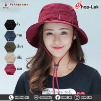 Bucket hat, fishing hat, hiking hat, colored vintage umbrella cloth with chin rope, model F5Ah32-0222.