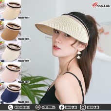 หมวกสานครึ่งหัว หมวกสานเปิดหัว หมวกสานคาดผม สีพื้น Classic มี 5 สี No.F5Ah33-0054