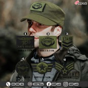 Military hat, military cap, gobori hat, adjustable military brim, front hook-and-loop, logo can be attached as needed. This price is free 1 piece logo No.F7Ah10-0001