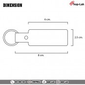 พวงกุญแจหนัง เย็บขอบ ห่วงทองเหลือง ขนาด 10x3 cm รุ่น F7Aa21-0001