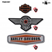 อาร์มรีดติดเสื้อ ตัวรีด ปักลาย harley davidson มีทั้งหมด 3 แบบให้เลือก รุ่น P7Aa52-0676 พร้อมส่ง!!!!