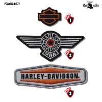 Iron on arm, iron on, embroidered harley davidson pattern. There are 3 designs to choose from. Model P7Aa52-0676. Ready to ship!!!!