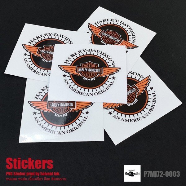 HARLEY An American sticker logo with orange and black wings, PVC material, resistant to sunlight and rain, size 7*8cm, model P7Mj72-0003, ready to ship!!!!