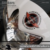HARLEY An American sticker logo with orange and black wings, PVC material, resistant to sunlight and rain, size 7*8cm, model P7Mj72-0003, ready to ship!!!!