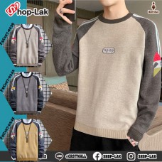 Long sleeved knit shirt with round neck. Outstanding, beautiful pattern, there are 3 colors, Size L, XL, 2XL model F5Cs27-0237