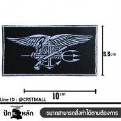 อาร์มรีดติดเสื้อลายNAVY SEALS สินค้าพร้อมส่ง  งานปักอาร์มติดเสื้อลายNAVY SEALS ป้ายหนังติดเสื้อลายNAVY SEALS สติ๊กเกอร์รีดติดเสื้อ No. F3Aa51-0008