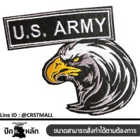 อาร์มติดเสื้อลายนกอินทรีย์US ARMY ป้ายหนังติดเสื้อลายอินทรีย์US ARMY งานปักตกเเต่งติดเสื้อลายอินทรีย์US ARMY No. F3Aa51-0009