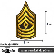 อาร์มติดเสื้อลายยศ ป้ายหนังติดเสื้อลายยศ งานปักติดเสื้อลายยศ สินค้าพร้อมส่ง No. F3Aa51-0005