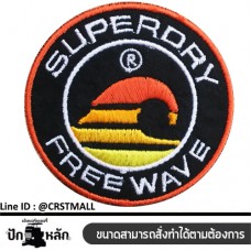 อาร์มติดเสื้อลายSuper Dry ป้ายตัวรีดติดเสื้อลายSuper Dry ป้ายติดเสื้อลายSuper Dry ตัวรีดติดเสื้อลายSuper Dry  No. F3Aa51-0006