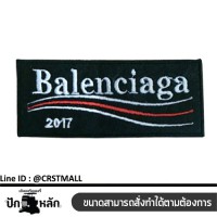 Arm-mounted Balenciaga striped shirt Balenciaga badge Leather label attached to the shirt pattern Balenciaga logo Balenciaga embroidery work No. F3Aa51-0006
