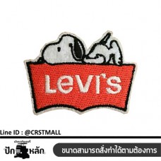  logo, embellishment, material, sewing, arm, stick, shirt, pattern, levis, snoopy, badge, pattern, levis NO. F3AA51-0005