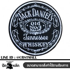 Jack Daniel ป้ายตัวรีดติดเสื้อลายJack Daniel ตัวรีดติดเสื้อลายJack Daniel อาร์มรีดติดเสื้อลายJack Daniel โลโก้งานปัก No. F3Aa51-0010