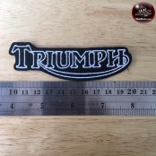 อาร์มติดเสื้อลายtriumph ป้ายตัวรีดติดเสื้อลายtriumph งานปักติดเครื่องเเต่งกาย Triumph โลโก้ Triumph No. F3Aa51-0006