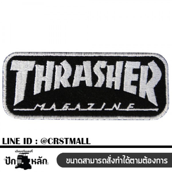 อาร์มติดเสื้อThrasher ป้ายตัวรีดติดเสื้อThrasher ตัวรีดติดเสื้อThrasher อาร์มรีดติดเสื้อThrasher อาร์มปักติดเสื้อThrasher No. F3Aa51-0007