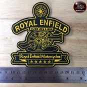 โลโก้ วัสดุตกเเต่ง งานปักลวดลาย royal enfield ป้ายตัวรีดติดเสื้อลายroyal enfield ตัวรีดติดเสื้อลายroyal อาร์มรีดติดเสื้อลาย อาร์มปักติดเสื้อลายroyal enfield No. F3Aa51-0017