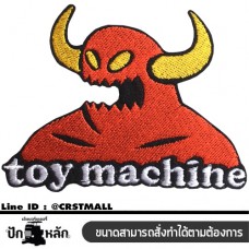 อาร์มรีดติดเครื่องเเต่งกาย ลาย TOY MACHINE  โลโก้งานปักลายTOY MACHINE  โลโก้งานปักTOY MACHINE   ตัวรีดติดเครื่องเเต่งกายTOY MACHINE  อาร์มรีดติดเครื่องเเต่งกาย 