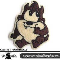 อาร์มรีดติดเสื้อผ้า ปักลายการ์ตูน Tasmanian Devilแผ่นรีดติดเสื้อ ปักรูปการ์ตูน Tasmanian Devil อาร์มติดเสื้อลาย ตัวการ์ตูนปัก Tasmanian Devil No. F3Aa51-0008