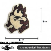 อาร์มรีดติดเสื้อผ้า ปักลายการ์ตูน Tasmanian Devilแผ่นรีดติดเสื้อ ปักรูปการ์ตูน Tasmanian Devil อาร์มติดเสื้อลาย ตัวการ์ตูนปัก Tasmanian Devil No. F3Aa51-0008