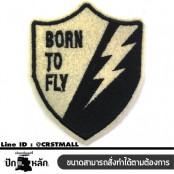 อาร์มรีดติดเสื้อผ้าปักBORN TO FLY แผ่นรีดติดผ้าปักBORN TO FLY งานปักBORN TO FLY อาร์มรีดปักลายBORN TO FLY งานปักพร้อมส่ง