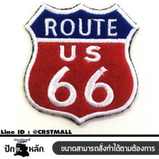 Embroidered ROUTE 66, iron-on embroidered shirt, ROUTE 66 logo, ROUTE 66 embroidery, ROUTE 66 embroidery, ROUTE 66 NO. F3Aa51-0007