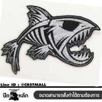Iron Embroidery , Piranha Fish Arm-rolled clothes, embroidery, piranha logo, piranha embroidery clothes, shirt-rolled clothes Logo, Piranha embroidery, Piranha embroidery, No. F3Aa51-0006