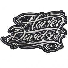 Harley Davidson letters embroidery arm 27x16 cm, fitted with a hat Addicted to fashion products DIY work Embroidery No.F3Aa51-0001