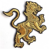 อาร์มปักลาย สิงห์ยืน size 7x8 cm ติดเสื้อ ติดหมวก งานDIYเสื้อผ้า ติดสินค้าแฟชั่น งานปักระเอียด No.F3Aa51-0006