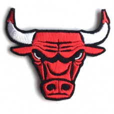 Chicago Bulls Embroidered Sleeve Size 7x6 cm. Attach to a hat. DIY work. Garment Embroidery No.F3Aa51-0006