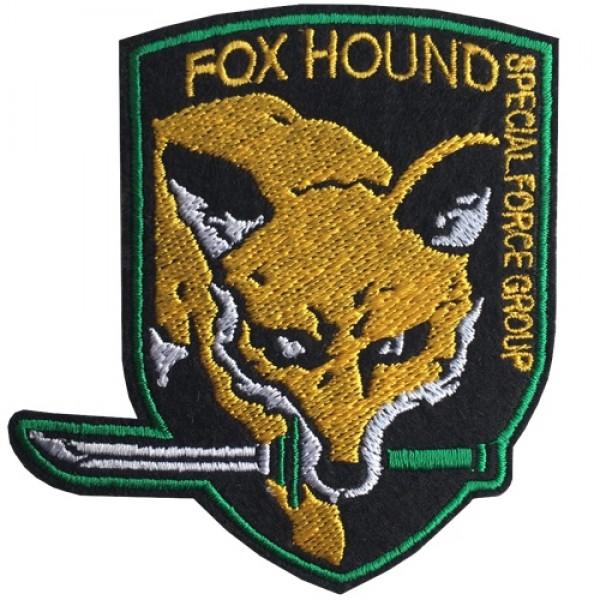 อาร์มปักลาย สุนัขจิ้งจอก Fox Hound size 7.5x8 cm ติดเสื้อ ติดหมวก งาน DIY เสื้อผ้าแฟชั่น งานปักระเอียด No.F3Aa51-0009