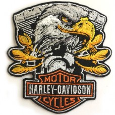 EMBROIDED ARMY T-SHIRT HARLEY DAVIDSON EAGLE STYLE Ironing shirt with eagle pattern Iron on shirt with hale pattern No.F3Aa51-0019