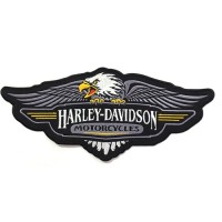 อาร์มปักลาย Harley นกอินทรีย์ 11x25 cm ติดเสื้อติดหมวก ติดสินค้าแฟชั่น งานDIYเสื้อผ้า งานปักระเอียด No.F3Aa51-0021