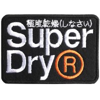 SUPERDRY R embroidery arm square / Size 8 * 5.5cm # embroidered black and white, orange, black background High quality embroidery No.P7Aa52-0458