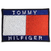 Patch Iron on the shirt, embroidered with Tommy hilfiger / Size 6 * 4cm. Model P7Aa52-0503