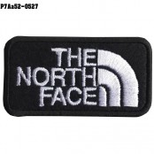 อาร์มติดเสื้อ ตัวรีดติดเสื้อ อาร์มปักลาย THE NORTH FACE /Size 6*3cm #ปักดำขาวพื้นดำ รุ่น P7Aa52-0527