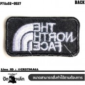 อาร์มติดเสื้อ ตัวรีดติดเสื้อ อาร์มปักลาย THE NORTH FACE /Size 6*3cm #ปักดำขาวพื้นดำ รุ่น P7Aa52-0527