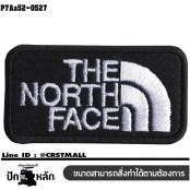 อาร์มติดเสื้อ ตัวรีดติดเสื้อ อาร์มปักลาย THE NORTH FACE /Size 6*3cm #ปักดำขาวพื้นดำ รุ่น P7Aa52-0527