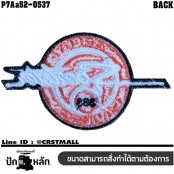 อาร์มติดเสื้อ ตัวรีดติดเสื้อ อาร์มปักลาย HARLEY SPORTSTER883/Size 10*5.5cm #ปักส้มขาวดำพื้นโพลีดำ รุ่น P7Aa52-0537 