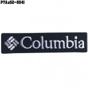 อาร์มติดเสื้อ ตัวรีดติดเสื้อ อาร์มปักลาย  Columbia LOGO /Size 8.5*2cm #ปักดำขาวพื้นดำ รุ่น P7Aa52-0541