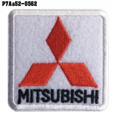 Shirt Iron, stick the shirt, embroidered with MITSUBISHI car logo / Size 5 * 5cm # embroidered white, red, black, white background Good quality, durable stick model P7Aa52-0562