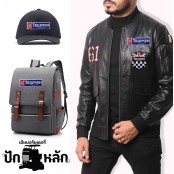 อาร์มปักลาย TRIUMPH ผืนผ้า สีธง UnionJack /Size 10*3cm งานปักคุณภาพดีเส้นคมชัด รุ่น P7Aa52-0658