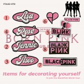 Emberoid Patch decorating clothes, hats, and bags. Lisa, Jannie, Jisoo, Rose, Blink, Heart, and BLACKPINK Suitable for all types of clothing P7Aa52-0709
