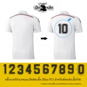 อาร์มFLEX รีดลาย ตัวเลข 0-9 ชิ้นใหญ่ สีดํา/Size 20*12cm รีดบนเสื้อบอล เสื้อแจ็กเกต ฯลฯ รุ่นP7Aa53-0049 พร้อมส่ง!!!!