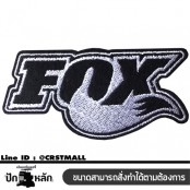 อาร์มปักลาย"FOX ตัวอักษรฟร้อน  size 8x4 cmปักขาวพื้นดำ ติดเสื้อติดหมวกทหาร ติดสินค้าแฟชั่น งานDIYเสื้อผ้า งานปักระเอียด No.F3Aa51-0005