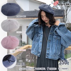 Beret painter's coat shiny. The fabric is not soft Fit any size head In line with the scaling side. All items are free size 3 colors.