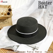 CAKE hat, weave, ribbon, edge, M, Boater hat, small hat, cute, comfortable, not uncomfortable No. F5Ah17-0030