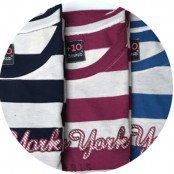 เสื้อยืดผู้หญิงแขนยาวลายขวาง พิมพ์ลาย new york paris มี 5 สี  No.tsh-0251