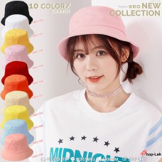 BUCKET hat, Cute Lovely Style Korean fashion bucket hat, pastel color fabric, thick fabric color, but comfortable to wear, plain color NO.F5AH32-0126  